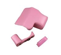 FNBDDX Apto For Videocámara Sony ZV-E10 Cámara con Sistema Sin Espejo For Retro Zve10 Funda De Cuero Bolsa Protectora For PU(Pink)