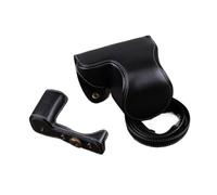 FNBDDX Apto For Videocámara Sony ZV-E10 Cámara con Sistema Sin Espejo For Retro Zve10 Funda De Cuero Bolsa Protectora For PU(Black)