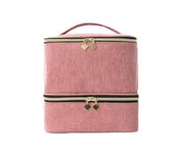 FNBDDX Bolsa de almacenamiento esmalte uñas, bolsa aceite esencial, Kit cuidado cosmético portátil, caja herramientas for, 30 compartimentos(Plum)