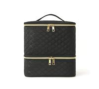 FNBDDX Bolsa de almacenamiento esmalte uñas, bolsa aceite esencial, Kit cuidado cosmético portátil, caja herramientas for, 30 compartimentos(Light Yellow)