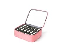 FNBDDX Bolsa de almacenamiento esmalte uñas, bolsa aceite esencial, Kit cuidado cosmético portátil, caja herramientas for, 30 compartimentos(VIOLET/紫罗兰)