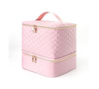 FNBDDX Bolsa de almacenamiento esmalte uñas, bolsa aceite esencial, Kit cuidado cosmético portátil, caja herramientas for, 30 compartimentos(Dark Khaki)