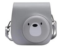 FNBDDX Bolsa De Cámara Moda Cuero PU Apto For Protector Película Instantánea For Polaroid For Fuji For Fujifilm For Instax For Mini 8 + 9 Estuche Accesorios(Light Grey)