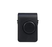 FNBDDX Bolsa For Cámara Compatible con Fujifilm Fit For Instax Mini, Funda For De Película Instantánea, Silicona Suave PU Correa For El Hombro(Black Texture)
