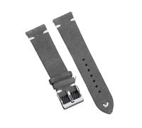 FNBDDX Correa Apta For Reloj Seiko, Pulsera Vintage Hecha A Mano Con Costuras, 18mm, 20mm, 22mm(Gray-White,20MM_SILVER BUCKLE)