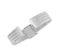 FNBDDX Correa de malla milanesa 16mm, 18mm, 20mm y 22mm, pulsera duradera acero inoxidable, correa reloj cabeza plana con herramienta(Rose Gold,18mm)