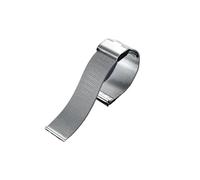 FNBDDX Correa de reloj 8mm, 10mm, 12mm, 13mm, 14mm, 15mm, 16mm, 17mm, 18mm, 19mm, 20mm, 21mm, 22mm, 23mm y 24mm apta for correas universales malla acero milanés 0,4(Silver,18mm)