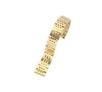 FNBDDX Correa de reloj acero inoxidable 14MM, 16MM, 18MM, 19MM y 20MM apta for TISSOT 1853 T41 T17, pulsera plateada, dorada, rosa(06-Golden,16mm)