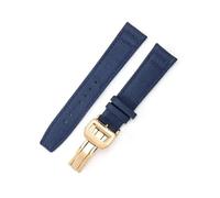 FNBDDX Correa De Reloj Lona Nailon Apta For IWC-PILOTO, 20mm, 21mm Y 22mm, Pulsera Negra Azul(Blue-Golden-Z7,21mm)