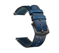 FNBDDX Correa de reloj Retro Universal apta for correas cuero Rolex aptas for relojes inteligentes Seiko 18mm 20mm 22mm pulsera con correa for hombres y mujeres(Blue-black,18mm)