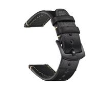 FNBDDX Correa de reloj Retro Universal apta for correas cuero Rolex aptas for relojes inteligentes Seiko 18mm 20mm 22mm pulsera con correa for hombres y mujeres(Black-black,20mm)