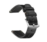 FNBDDX Correa de reloj Retro Universal apta for correas cuero Rolex aptas for relojes inteligentes Seiko 18mm 20mm 22mm pulsera con correa for hombres y mujeres(Black-silver,22mm)