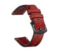 FNBDDX Correa de reloj Retro Universal apta for correas cuero Rolex aptas for relojes inteligentes Seiko 18mm 20mm 22mm pulsera con correa for hombres y mujeres(Red-black,22mm)