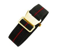 FNBDDX Correa de reloj tejida nailon Vintage for hombre, correa elástica 20/22mm for Tudor, Seiko, paquete paracaídas(Black red-Golden)