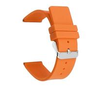 FNBDDX Correa de silicona suave for reloj for hombre y mujer, accesorios pulsera goma, correa Universal for cintura, 12mm, 14mm, 16mm, 18mm, 20mm, 22mm 24mm(Silver Yellow,14mm)