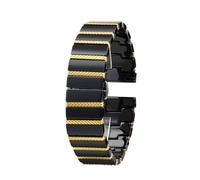 FNBDDX Fit For Smart Watch Band For Huawei For GT3 Correa De Reloj Cerámica Blanca Y Negra For Hombres Mujeres Repuesto 43 46 Mm(4115 gold black,20mm(43mm))