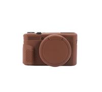 FNBDDX Funda de Piel Silicona Suave for cámara Compatible con Canon G7XII G7X II Compatible Mark 2 G7X2 G7X3 G7XIII Goma for el Cuerpo Protector Lente(G7XII G7X2 Coffe)