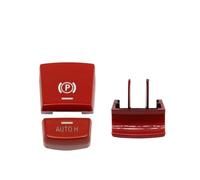 FNBDDX Interruptor de freno estacionamiento electrónico, botón P automático, cubierta compatible con BMW 5, 7, X3, X4, X5, X6, M5, serie F01, F02, F10, F12, F15, F16, F25 y F26(A Red 1 Set)