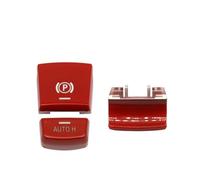 FNBDDX Interruptor de freno estacionamiento electrónico, botón P automático, cubierta compatible con BMW 5, 7, X3, X4, X5, X6, M5, serie F01, F02, F10, F12, F15, F16, F25 y F26(B Red 1 Set)