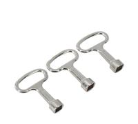 FNBDDX Llave cuadrada plateada, 3 uds., llave, grifo de agua, enchufe cuadrado 8mm, bloqueo especial, calentador aleación