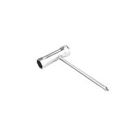 FNBDDX Llave de vaso bujía acero inoxidable, 13mm, 16mm, 17mm, 19mm, for motosierras gasolina y desbrozadoras, llave for maquinaria jardín(17-19mm)