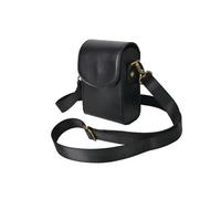 FNBDDX Mini Bolso de cámara PU Apto for Canon G7X for Mark II III SX740 730 720 for Ricoh GR3X for Sony ZV1 RX100 M5 M6 M7 Funda Cuero Retro con Correa(Type B Black)