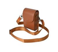 FNBDDX Mini Bolso de cámara PU Apto for Canon G7X for Mark II III SX740 730 720 for Ricoh GR3X for Sony ZV1 RX100 M5 M6 M7 Funda Cuero Retro con Correa(Type B Brown)