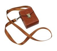 FNBDDX Mini Bolso de cámara PU Apto for Canon G7X for Mark II III SX740 730 720 for Ricoh GR3X for Sony ZV1 RX100 M5 M6 M7 Funda Cuero Retro con Correa(Type A Brown)