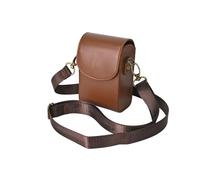 FNBDDX Mini Bolso de cámara PU Apto for Canon G7X for Mark II III SX740 730 720 for Ricoh GR3X for Sony ZV1 RX100 M5 M6 M7 Funda Cuero Retro con Correa(Type B Coffee)