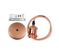 FNBDDX Portalámparas vintage E27, base E26, portalámparas colgante, 110 V, 220, retro for iluminación interior(1Pcs,Rose Red set)