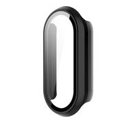 FNDWJ Case Glass For Xiaomi Mi Band 9 Anti Scratch Protective Cover All-around PC Screen Protector Bumper For Mi Band 9 Cover Shell watch Case(Black A)