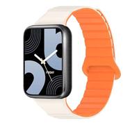 FNDWJ Silicone Magnetic Band for Original Xiaomi Miband 9 Pro/Redmi Watch 4 Strap Watchband Bracelet for Mi Band 8 Pro Wristband(StarlightOrange,For Miband 8 Pro)
