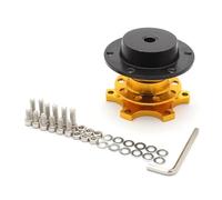FNERRMEVC Auto Kit Buje Liberación Rápida para Volante Carreras Universal 6 Orificios Adaptador Buje Rueda Accesorios para Coche(Oro)