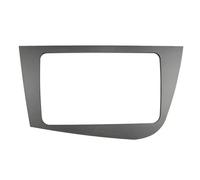 FNERRMEVC Auto Panel Estéreo Radio Fascia 2 DIN Molduras Marcos Navegación Tablero para Seat para Leon 2005-2012 Volante A La Izquierda Accesorios(Gris)