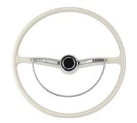FNERRMEVC Auto Volante Clásico Vintage De 400 Mm De Profundidad para VW para Beetle para Karmann GHIA Tipo 3 1962-1971(Negro)
