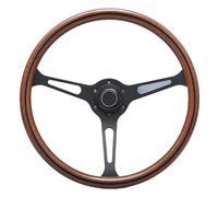 FNERRMEVC Auto Volante Deportivo Universal De 15 Pulgadas Y 380 Mm con Efecto Madera(D)