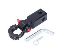 FNERRMEVC Cubierta Anilla Remolque Gancho Enganche Universal Grillete Universal 2 Pulgadas Receptor Enganche Remolque para Jeeps Coches Camiones(Negro)