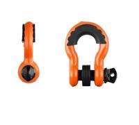 FNERRMEVC Cubierta Anilla Remolque Grillete Anillo En D 3/4" 62832lbs Grilletes Arco Resistencia A Rotura con Arandelas Aislantes para Jeep Vehículo Todoterreno(Naranja)