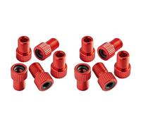 Fnfhsa 10Pcs Adaptador de VÁLvula de AleaciÓN de Aluminio para Bicicleta Cubierta de Tapas de Tubo Interno de Bicicleta Pieza de NeumÁTico de Inflado de Bicicleta de Carreras Rojo