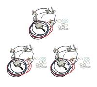 Fnfhsa 3X Equipo de Arnés de Cableado de Fonocapores de Guitarra Eléctrica Lp 2T2V 500K Pots Interruptor de 3 Vías con Enchufe para Doble Bobina Reemplazos de Guitarra Estilo