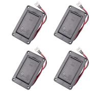 Fnfhsa 4X 9V Registro para Guitarra con Soporte Tapa de la Batería Caja de Espera Estuche de Almacenamiento de Batería para Accesorio de Bajo de Guitarra Eléctrica