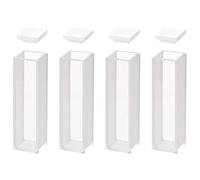 Fnfhsa 4X Cubeta de Cuarzo, Cubetas de EspectrofotóMetro Longitud de Trayectoria de 10 mm, de 45 mm, Capacidad de 3.5 Ml