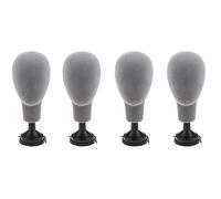 Fnfhsa 4X Modelo de Cabeza de Maniquí de Espuma Flocada Accesorios de Fotografía Molde de Cabeza de Maniquí Adulto Pelucas Gafas Soporte de Exhibición de Sombrero Gris