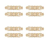 Fnfhsa 8 Piezas Calcomanías Talladas en Madera de 30cm x 7cm, de Esquina Tallada, Decoración del Hogar, Armario, Puerta, Cama, Aplique de Madera