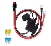 Fnfhsa Cable de 10 AWG de Portafusibles Doble Positivo Negativo Estilo ATC con Terminales de Anillo y Conectores de 45 a para AutomocióN