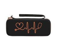 Fnfhsa Caja de Almacenamiento para Estetoscopio, Estuche de Viaje Portátil de EVA con Bolsa de, Disco Duro, Bolígrafo, Organizador Negro