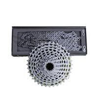 FNFTOEZGY Compatible con SPEDAO Cassette MTB de 11 velocidades 10-36T XD Super Ligero CNC 285g Piezas de Volante de bicicleta/803(Black with Chain)