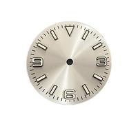 FNFTOEZGY Esfera de Reloj de 28,5 mm + manecillas Patrón de Sol Luminoso Verde Modificado 369 Esferas de Reloj for Hombre Accesorio Apto for Movimiento NH35/NH36/4R/7S Esfera de reloj/293(A1)