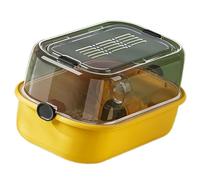 FNFTOEZGY Jaula Grande for hámsteres con Tapa Transparente for erizos y pequeñas Mascotas. Ventilación Tipo casita for Dormir. Jaula Interior for mascotas/182(Yellow)