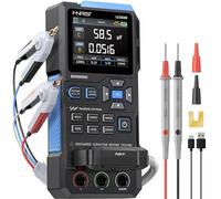 FNIRSI LC1020E Medidor Digital LCR 100kHz, Tester de Resistencia Inductor Condensador, 19999 Cuentas, Detección Auto de Componentes, Mide ESR/Q/D/θ/X, Pantalla Dual, Calibración Apertura Cortocircuito